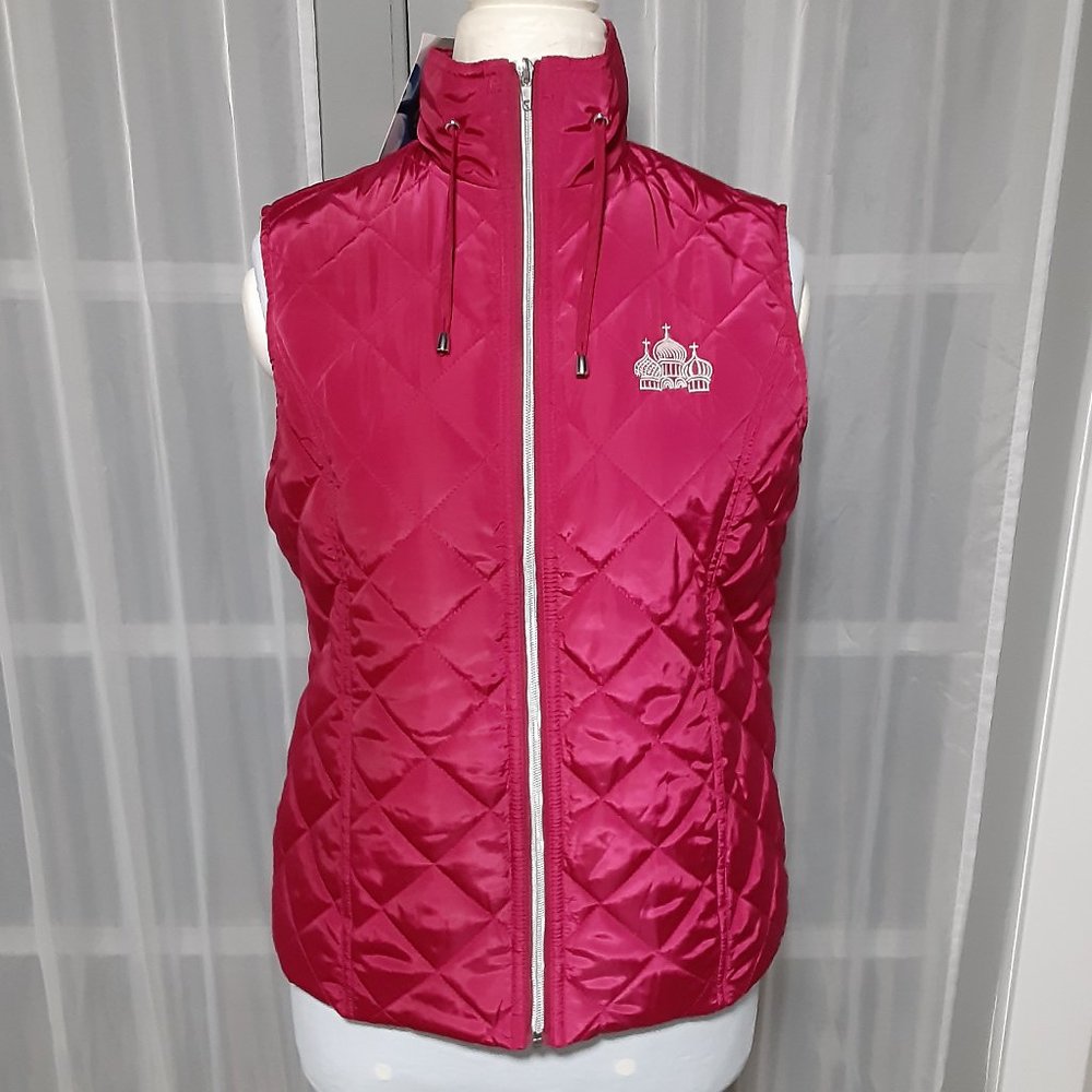 Women's Cruise Wear & Co. Sleeveless Zip up Vest Maroon Color Size Small NWT-$70